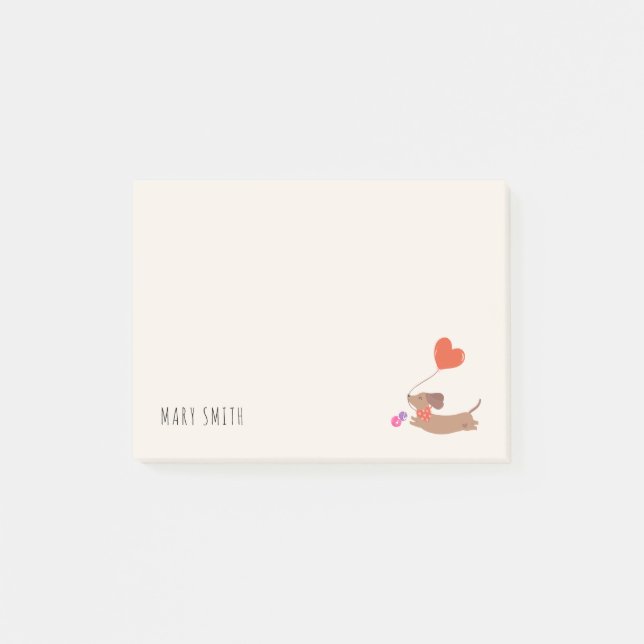 Customizable Dachshund Dog Lovers Birthday Gift Post-it Notes (Front)
