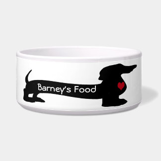 Customizable Dachshund Dog Pet Bowl