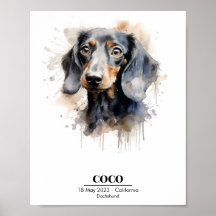 Customizable Dachshund Dog Poster