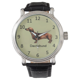 Customizable Dachshund Dog Wrist Watch