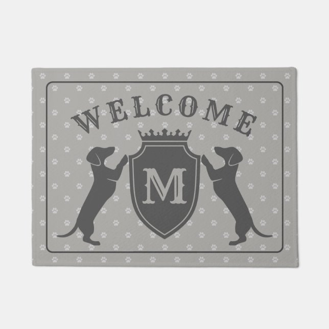 Customizable Dachshund Doormat (Front)