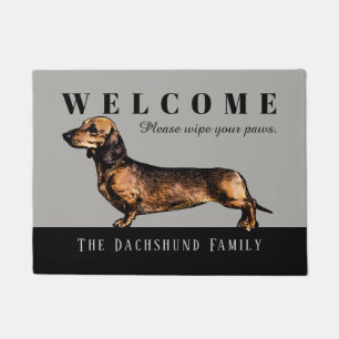 Customizable Dachshund Doormat