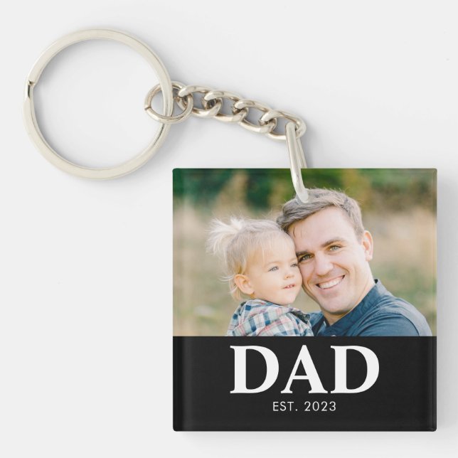 Customizable Dad Established Photo Fathers Day (Devant)