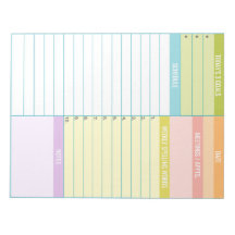Customizable Daily Homeschool Schedule Notepad