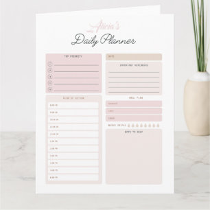 Customizable Daily Planner Download  Card