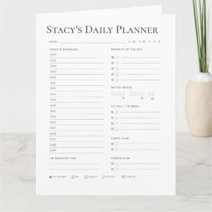 Customizable Daily Planner Download Card