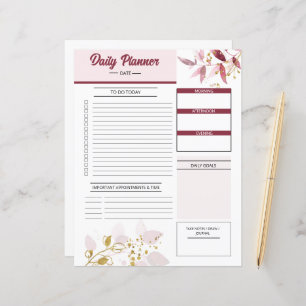 Customizable Daily Planner Template 