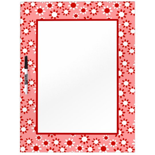 Customizable Daisies Dry Erase Board
