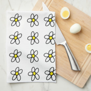 Customizable Daisies Kitchen Towel