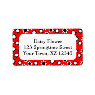 Customizable Daisies Label