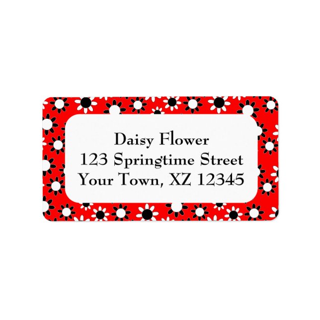 Customizable Daisies Label (Front)