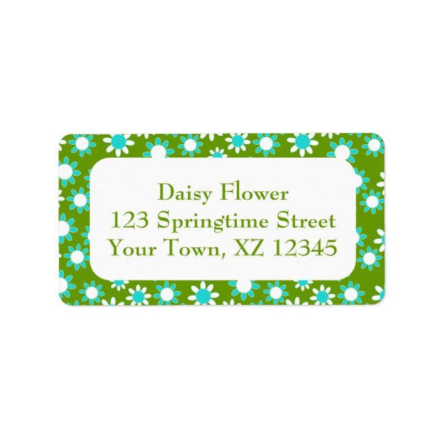 Customizable Daisies Label (Front)