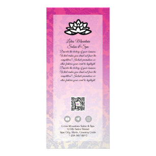 Customizable Damask Ombre Salon Spa Card Template