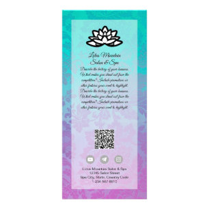 Customizable Damask Ombre Salon Spa Card Template