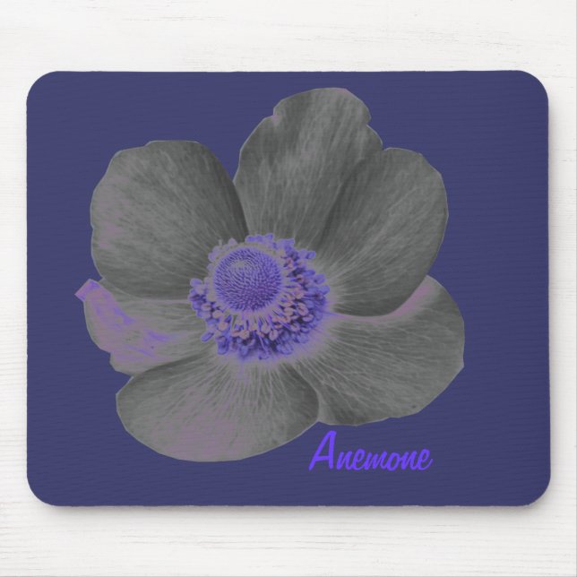 Customizable Dark Dreams Anemone Flower Mousepad (Front)