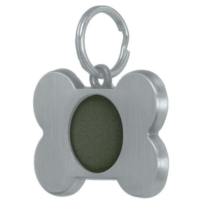 Customizable Dark Moss Noise Framed Pet Tag (Front Right)