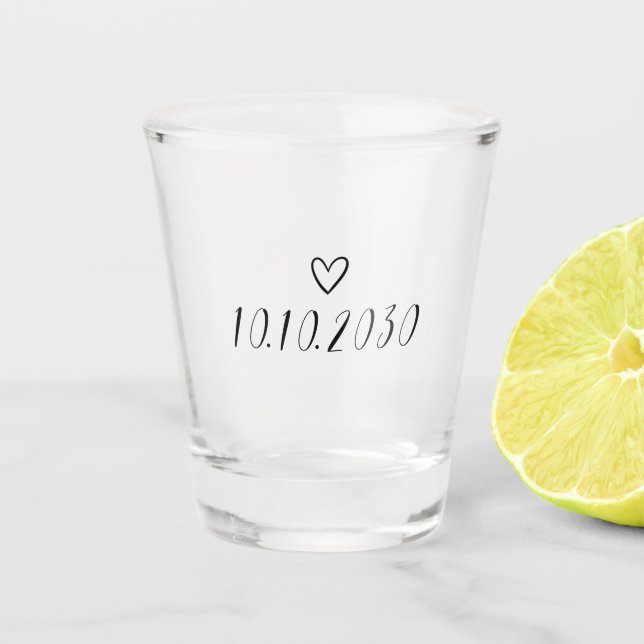 Customizable Date Text Create Your Own Shot Glass (Front)