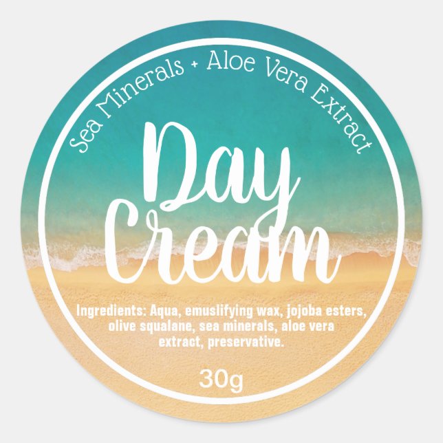Customizable Day Cream Label (Front)