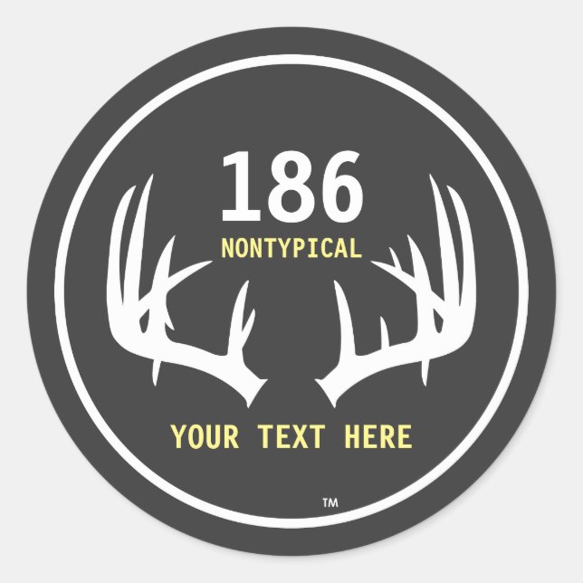 Customizable Deer Hunting Score Sticker (Front)