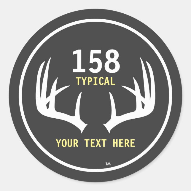Customizable Deer Hunting Score Sticker (Front)