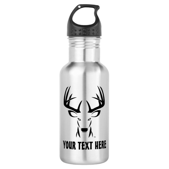 Customizable Deer Hunting Water Bottle Tumblr Cup (Front)