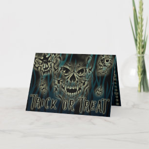 Customizable Demon Trick or Treat Card