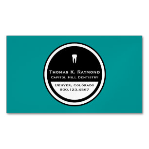 Customizable Dentistry Circle Magnetic Business Card