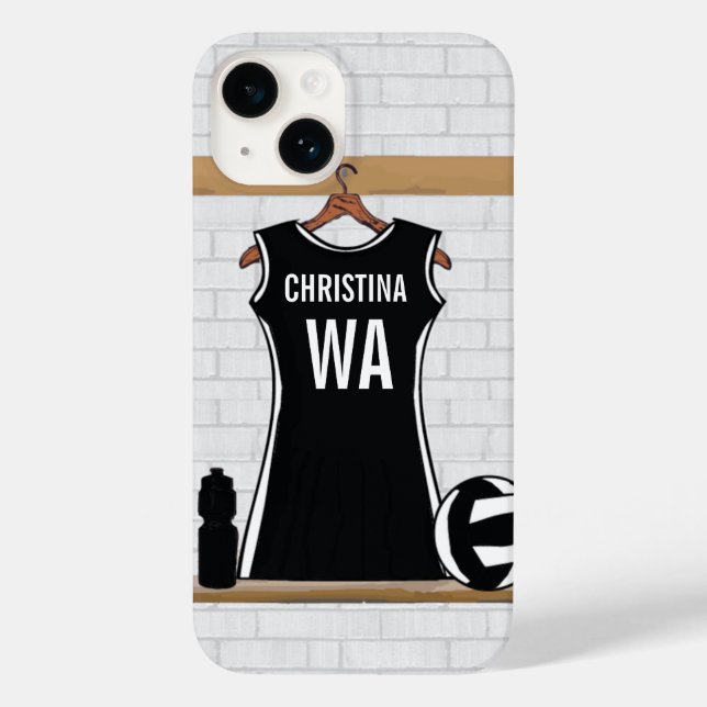 Customizable design netball black and white Case-Mate iPhone case (Back)