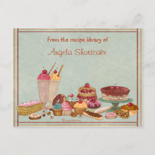 Customizable Dessert Recipe Cards