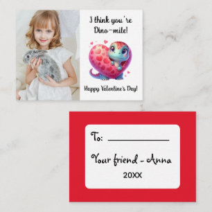 Customizable Dino-mite Valentine’s Day Classroom Card