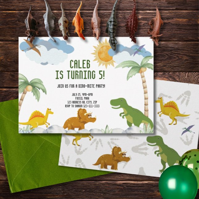 Customizable Dinosaur T-Rex Birthday  Invitation (Creator Uploaded)