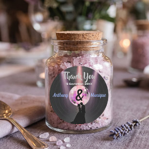 Customizable Disco Wedding Classic Round Sticker