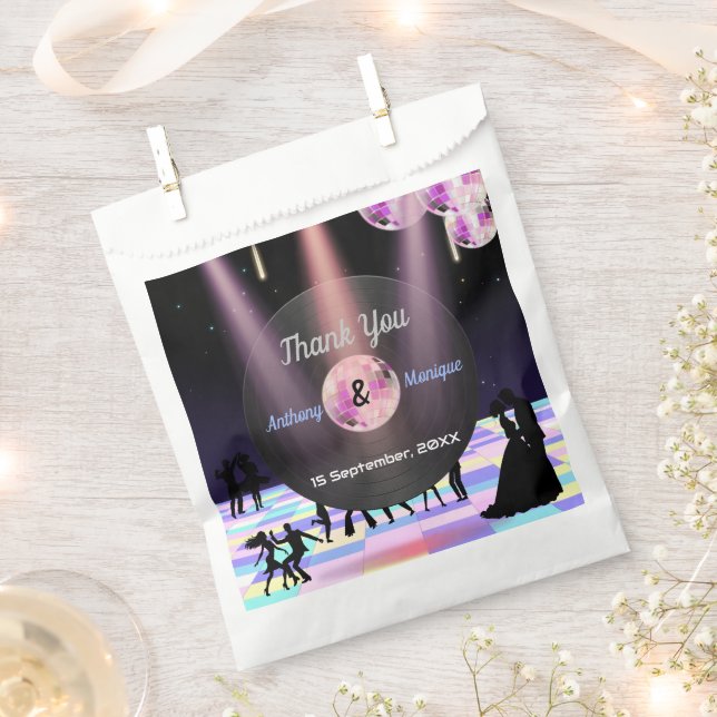 Customizable Disco Wedding  Favour Bag (Clipped)