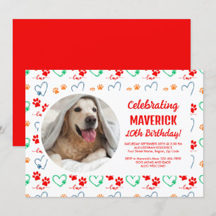 Customizable Dog Birthday Party Invitation