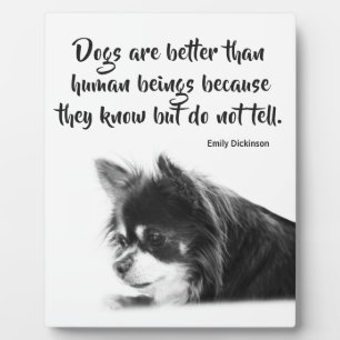 Customizable Dog & Emily Dickinson's Quote Plaque