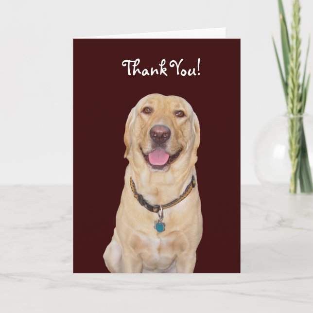 Customizable Dog/Lab "Thank You!" Thank You Card (Front)
