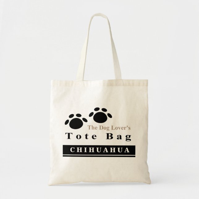 Customizable Dog Lover Tote Bags (Front)