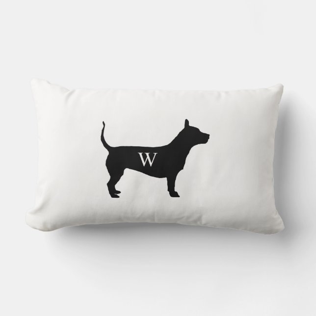 Customizable Dog Silhouette Pillow (Front)