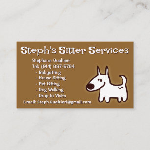 CUSTOMIZABLE Dog Sitter /  Walker Business Cards
