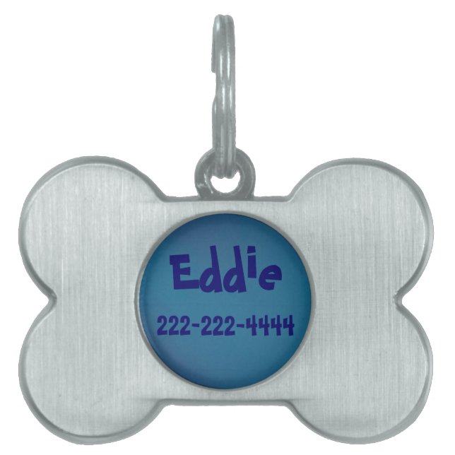 Customizable Dog Tags - Burnished Silver - Puppy (Front)