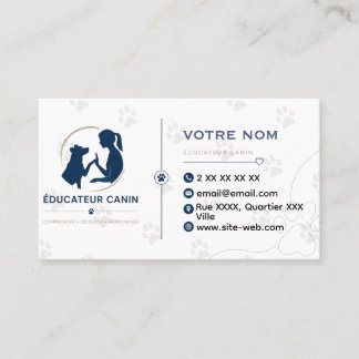 Customizable dog trainer business card