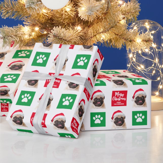 Customizable Dogs Christmas Wrapping Paper (Holidays)