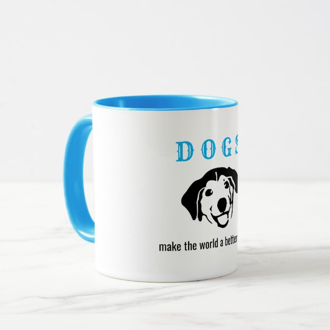 Customizable dogs make the world a better place mug (Front Left)