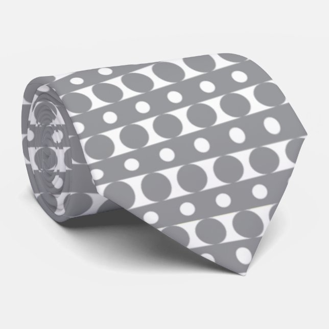 Customizable Dotted Stripes Tie (Rolled)