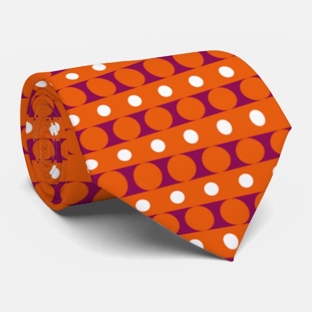 Customizable Dotted Stripes Tie (Rolled)
