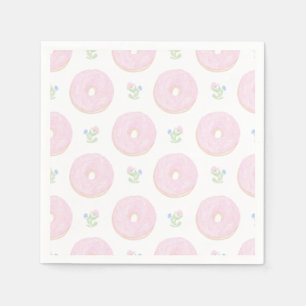 Customizable Doughnut Sweet First Birthday  Napkin