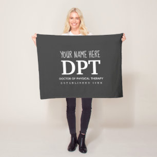 Customizable DPT Physical Therapy Fleece Blanket