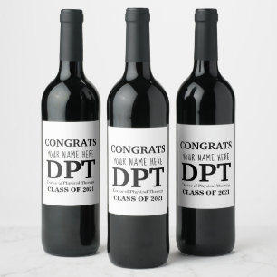 Customizable DPT Wine Bottle Labels