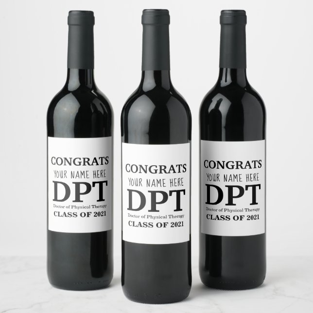 Customizable DPT Wine Bottle Labels (Bottles)