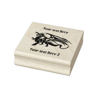 Customizable Dragon Rubber Stamp